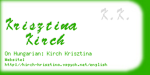 krisztina kirch business card